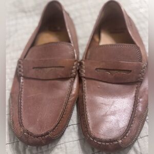 Classic Brown Leather Loafers mens clarks 8.5 ortholite soft cushion